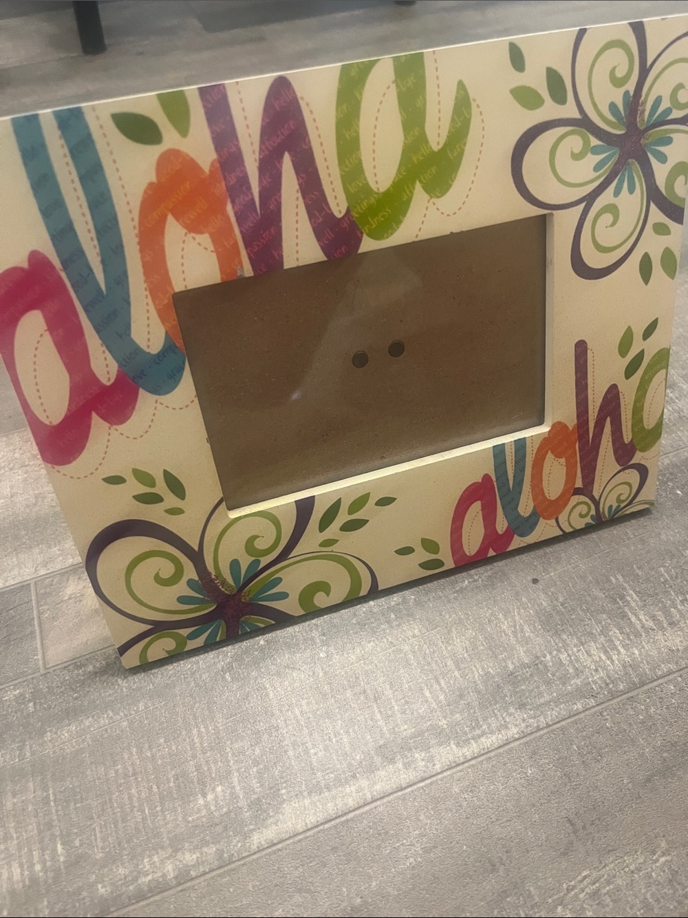 Multicolor 'Aloha' Decorative Picture Frame